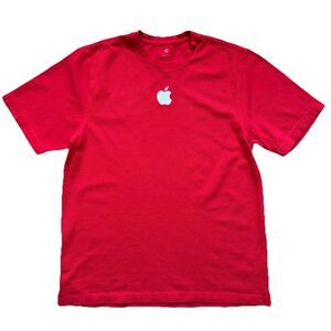 Rare Apple Store Employee T-Shirt Size L Red Embroidered Logo Uniform iPhone